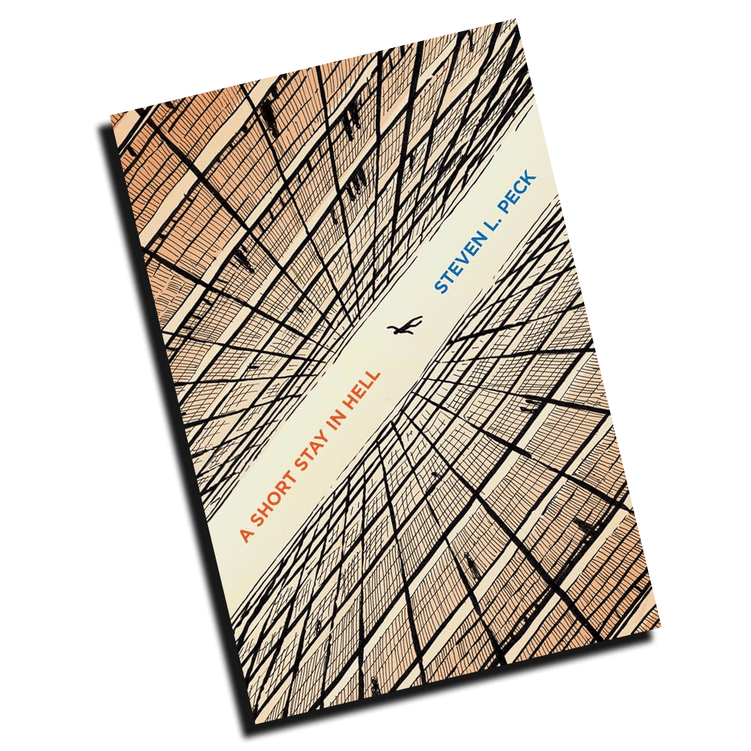 A Short Stay in Hell, Steven L Peck, bokrecension, helvetet bibliotek bok, existentiell skräck, filosofisk roman, idéroman, litteraturrecension svenska, boktips 2026, spekulativ fiktion, metafysisk litteratur, recension A Short Stay in Hell